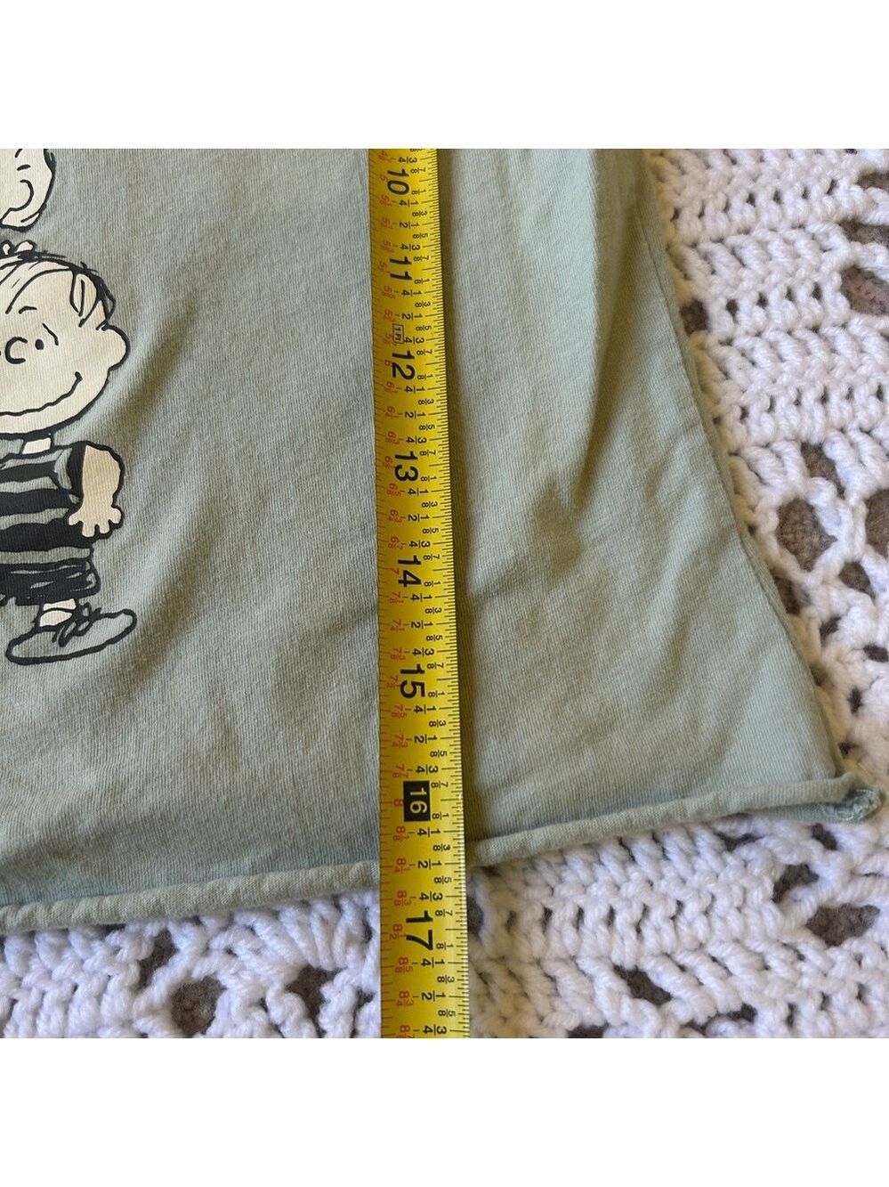 Juniors Size M Peanuts Shirt Green Cropped Juniors  Nobody Tells Us What To Do - Picture 6 of 10